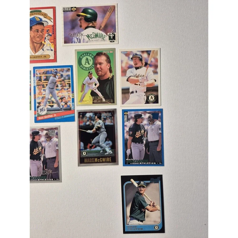 Lot of 12-15 Vintage 1990s Ken Griffey Jr & Mark McGwire Baseball Cards -...